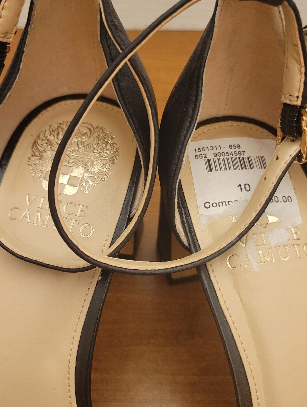 Vince Camuto Black Ankle-Strap Block Heel Pumps, Size 10. New - Picture 5 of 5
